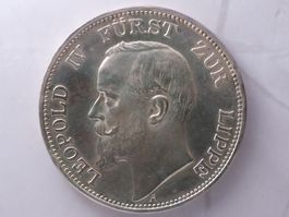 3 Mark Lippe 1913 A – Leopold IV. – J.79 – Stgl – 15’000 Ex.