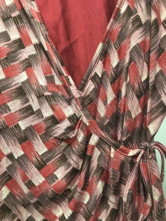 Vintage Seiden Wickelkleid elegant