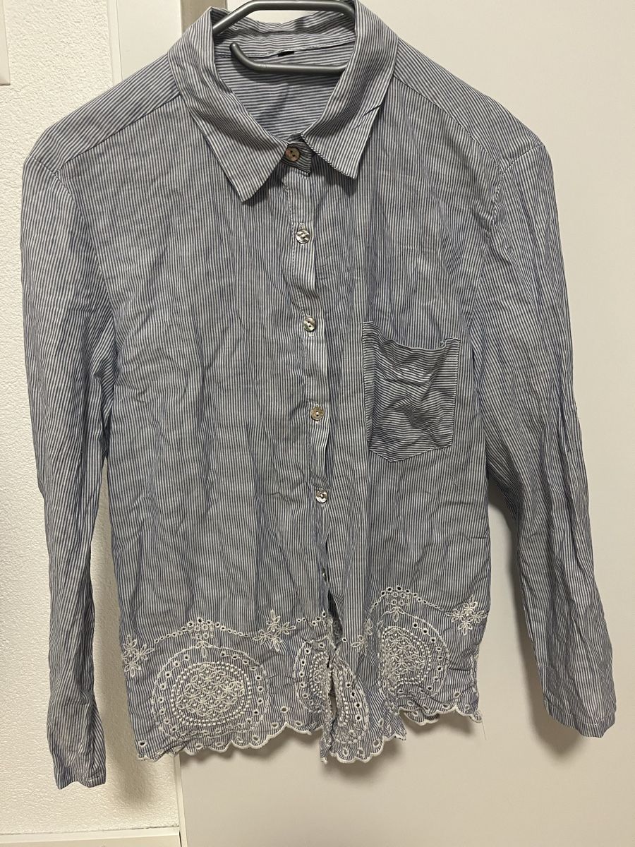 Camicette: Hemd weiss-blau gestreift mit Lochmuster M neu – Nuovo (secondo la descrizione) da Birrwil venduto da vanyboo