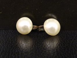 Vintage Ohrclips Clips Ohrschmuck Perle 60er 70er 80er Jahre