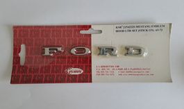 Ford Mustang Emblem Motorhaube LTR Set 63-73 Chrom KSR