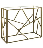 Goldener Konsolentisch mit Glasplatte - Top Zustand!