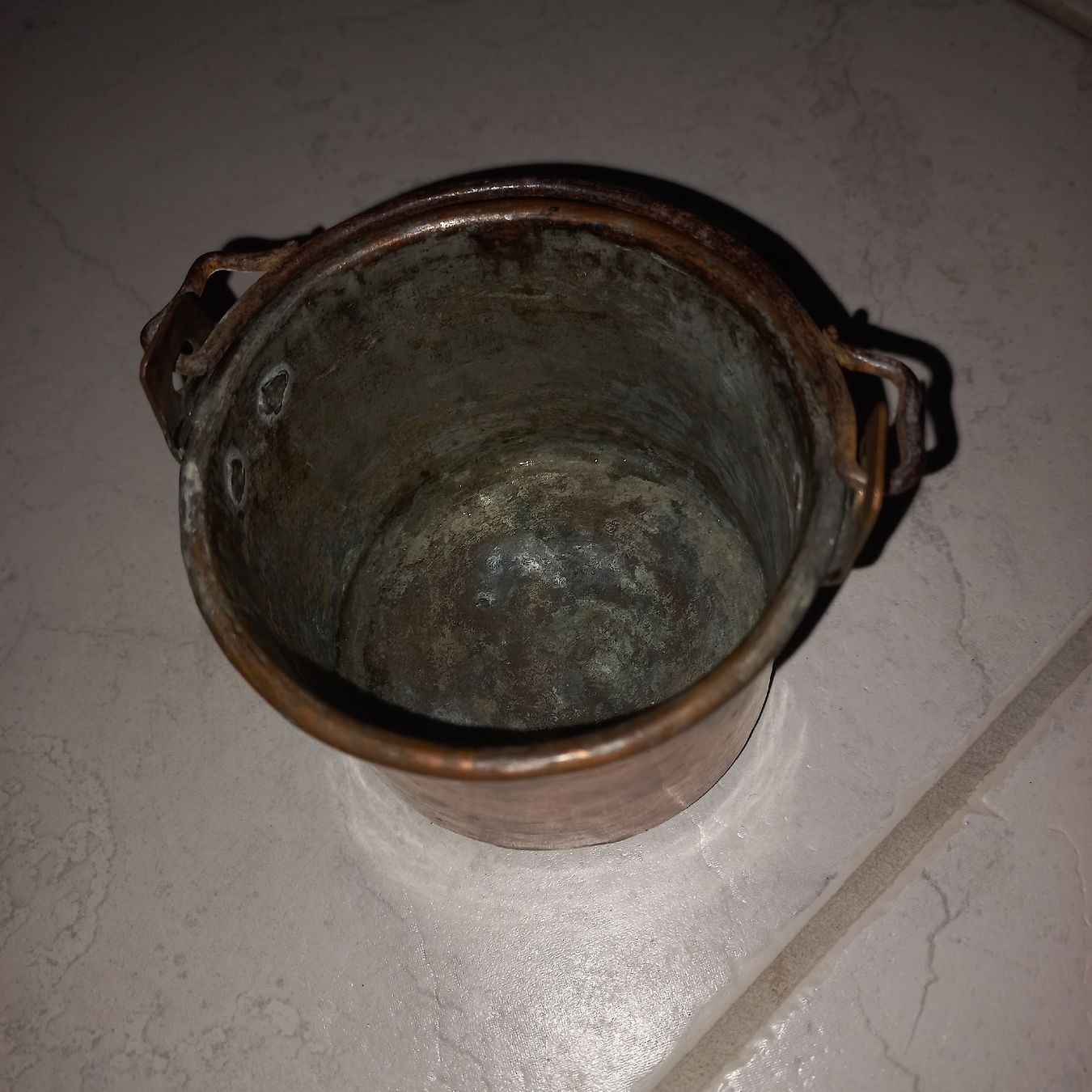 Pentole: Antiker Chupfertopf, Chupferchessi mit Henkel. – Usato da Gossau ZH venduto da jak_8pdw 1