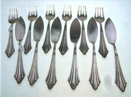 WMF 900 Fächer Fischbesteck versilbert 12 teilig (1A/1B)