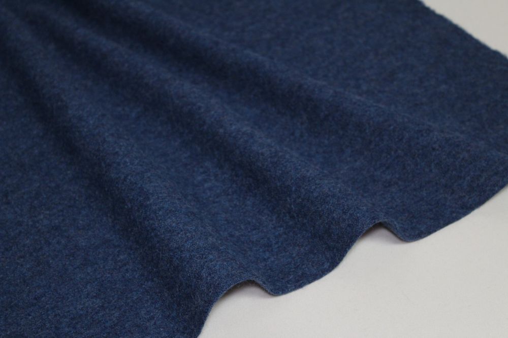 StoffBook Hochwertiger Walklodenstoff Graumelange - 100% Schurwolle, 620g/m, 145cm Breit
