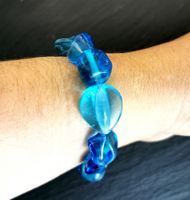 Bracelet camaïeu de perles bleues