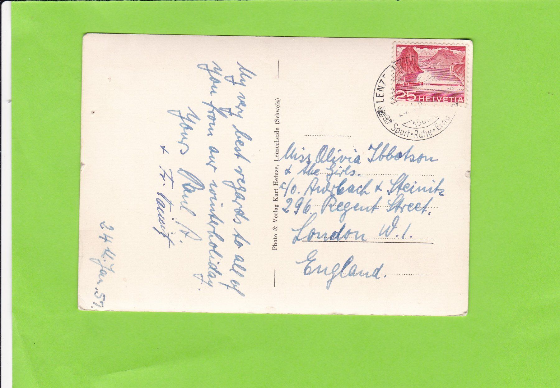 Cartes postales: Lenzerheide, Hotel Schweizerhof – D'occasion à St. Peterzell par neckertal 1