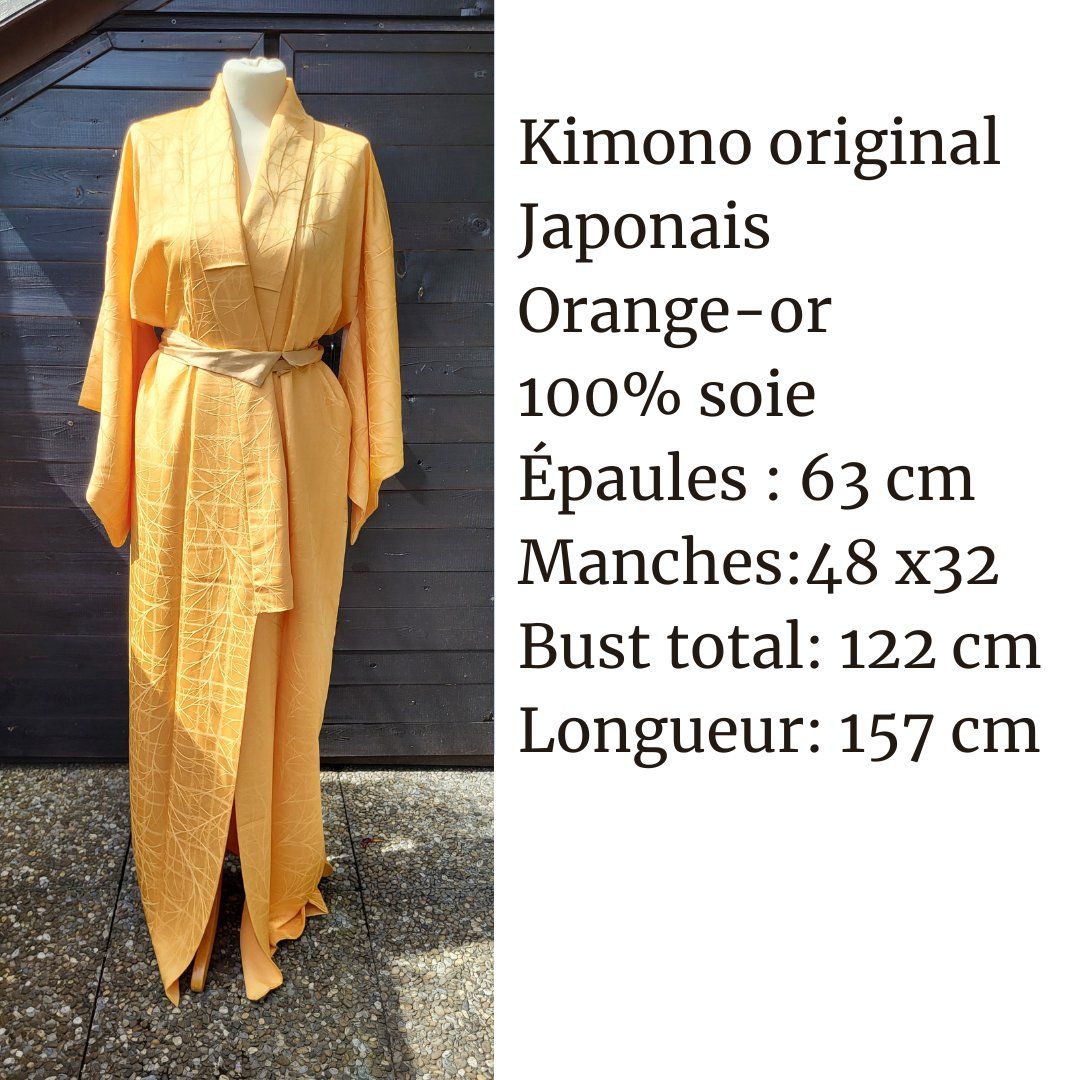 Kimono: Kimono original Japonais or – Nuovo (secondo la descrizione) da Fribourg venduto da VictoriaShop7 7