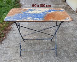 Gartentisch klappbar 60x100 cm Metall > rostig