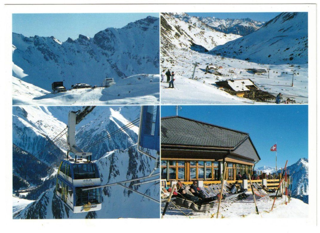 Ansichtskarten: Samnaun - 4 Bild AK – Gebraucht aus Binningen von Mountainrider