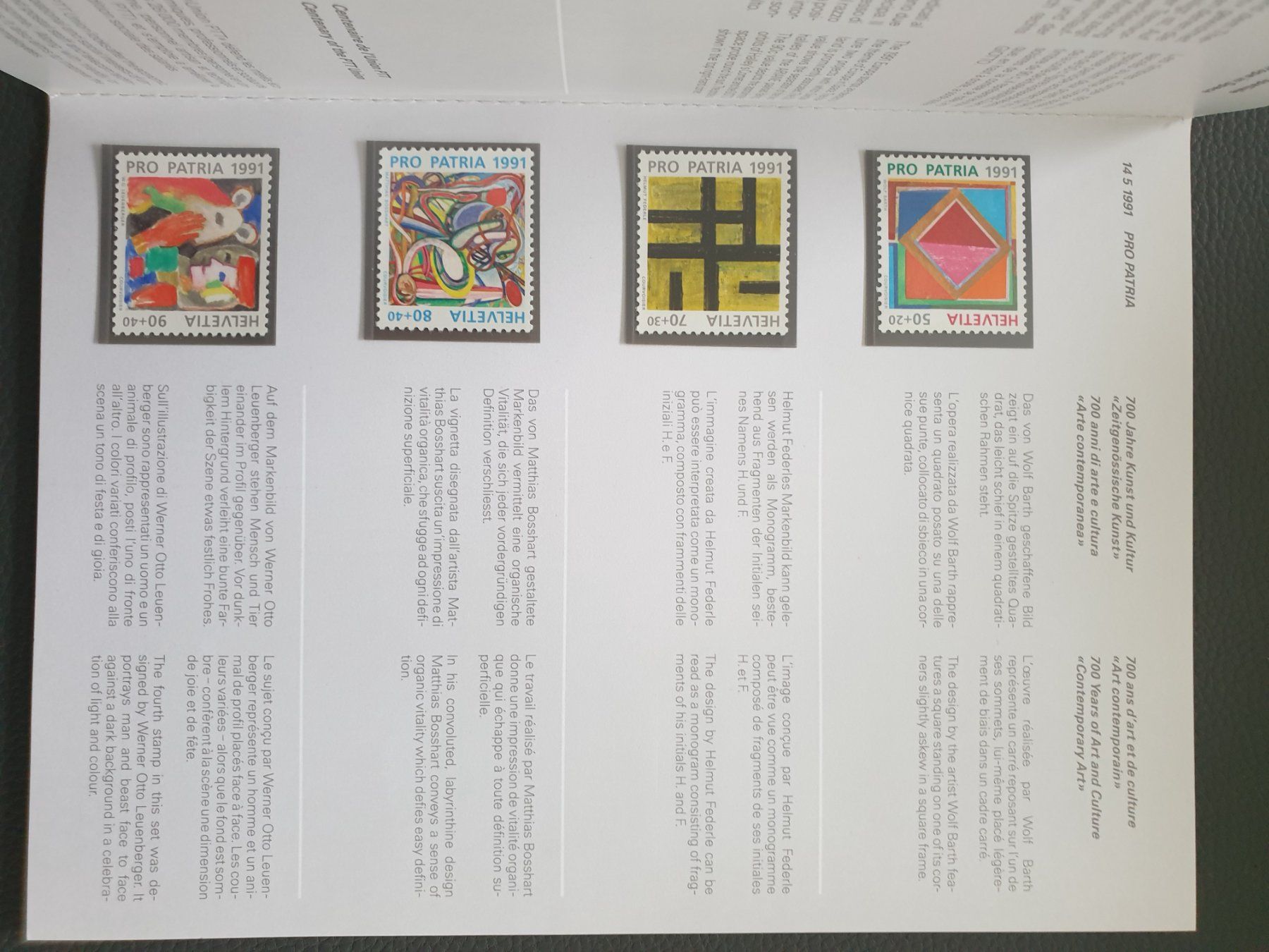 Tutti i francobolli: Jahresbuch CH Briefmarken1991 postfrisch Top – Nuovo (secondo la descrizione) da Frauenfeld venduto da Kasico 6