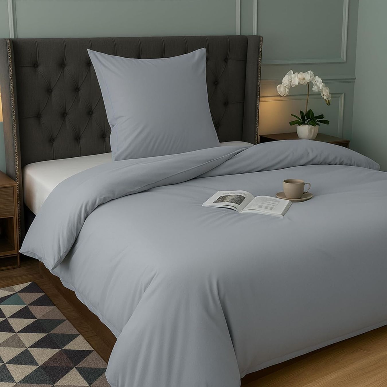 Biancheria da letto: Bettwäsche 135x200 Baumwolle Polyester Grau – Nuovo e nell'imballaggio originale da Suhr venduto da TradeMasters
