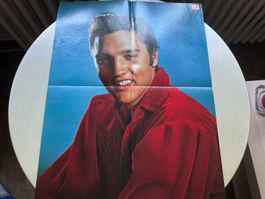 ELVIS PRESLEY tolle rare Bericht Poster inkl. 60's Kult Top