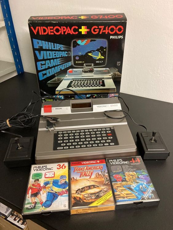 Jeu Philips Videopac+ - "Pickaxe Pete / Peter Tête De Pioche", Bon état, Rétro
