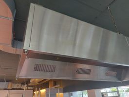 Dunstabzugshaube Edelstahl Gastro Küche, Licht 350x150x60 cm