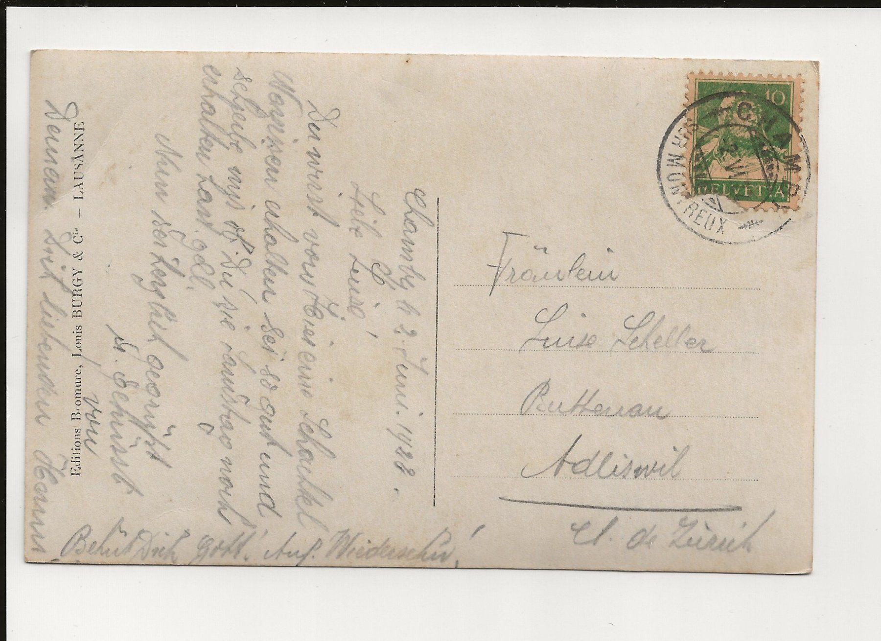 Cartoline postali: AK 1922 Chamby Hotel des Narcisses – Usato da Greifensee venduto da 315WDO 1