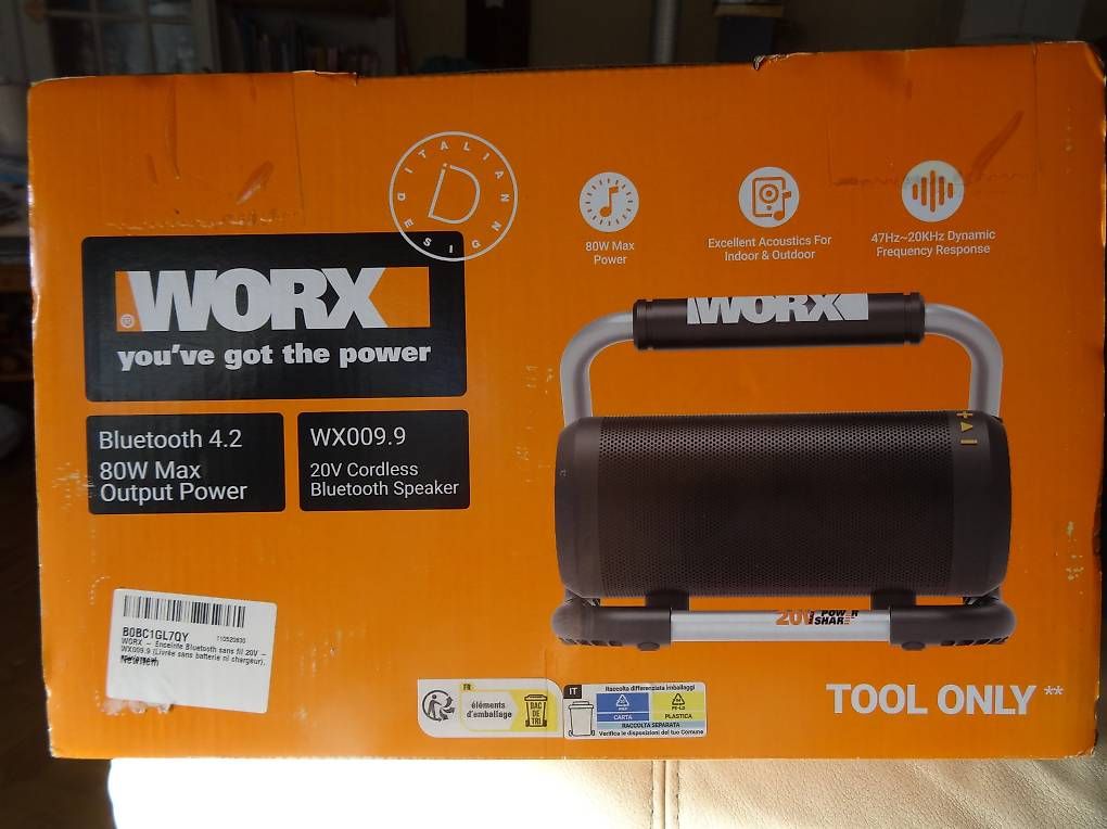 Casse acustiche: WORX WX009.9 Bluetooth Akku-Lautsprecher – Nuovo e nell'imballaggio originale da Buttisholz venduto da buttiholli 4