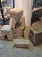 diverse kleinere Holzsockel für Deckoration