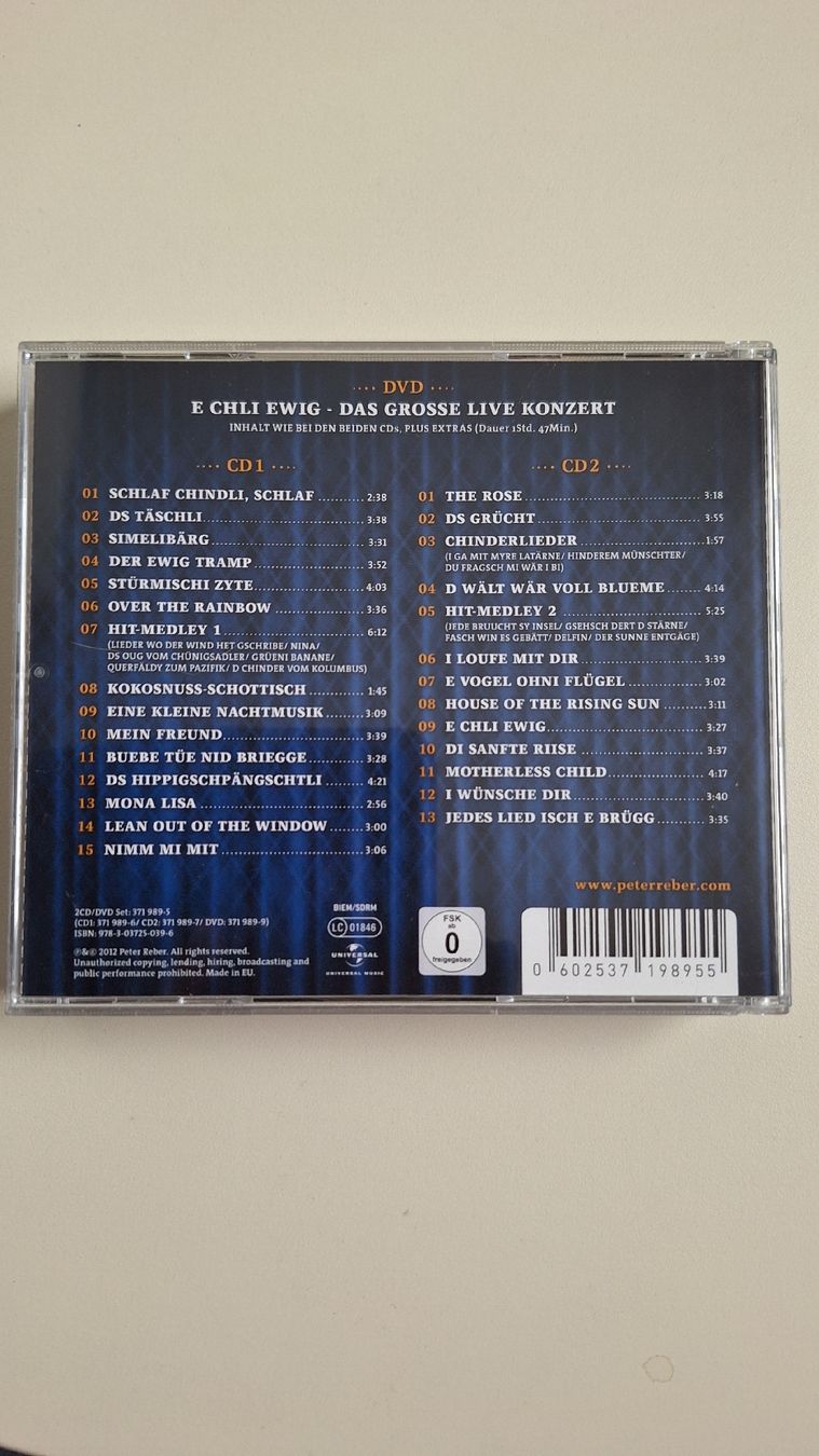 CD: Peter Reber & Nina: E Chli Ewig 2CD + DVD Live Konzert – Usato da Lützelflüh-Goldb venduto da bli_f2v9 1