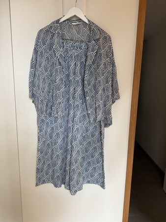 H&M set, weite Stoffhose mit Bluse, L