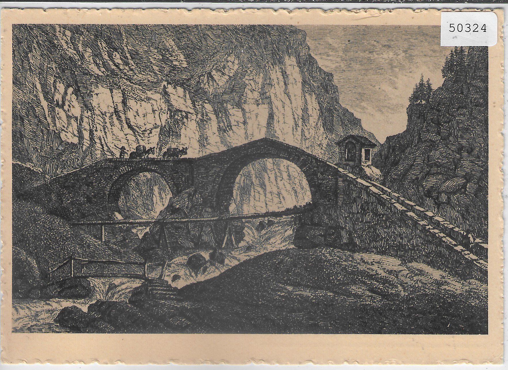 Cartoline postali: Alte Brücke im Tessin – Usato da Ettingen venduto da Kartenplanet