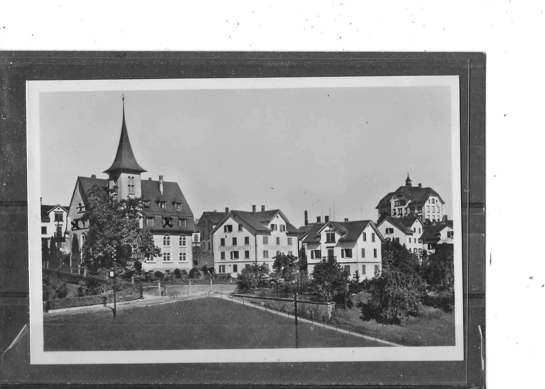 Ansichtskarten: ZH Tann 1943 mit Methodisten-Kirche – Gebraucht aus Schocherswil von Wilare