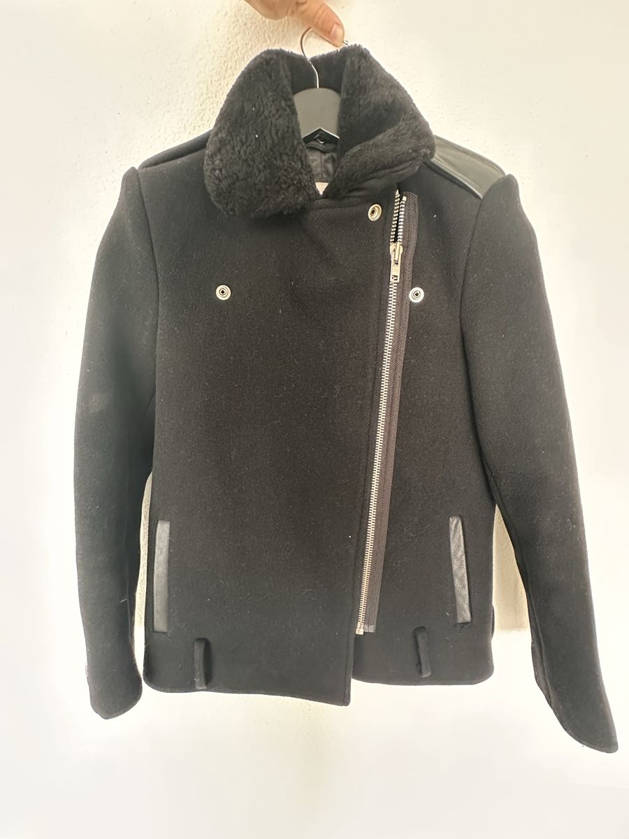 Sandro Giacche: Sandro black faux fur jacket size 36 – Usato da Meilen venduto da tan_v628