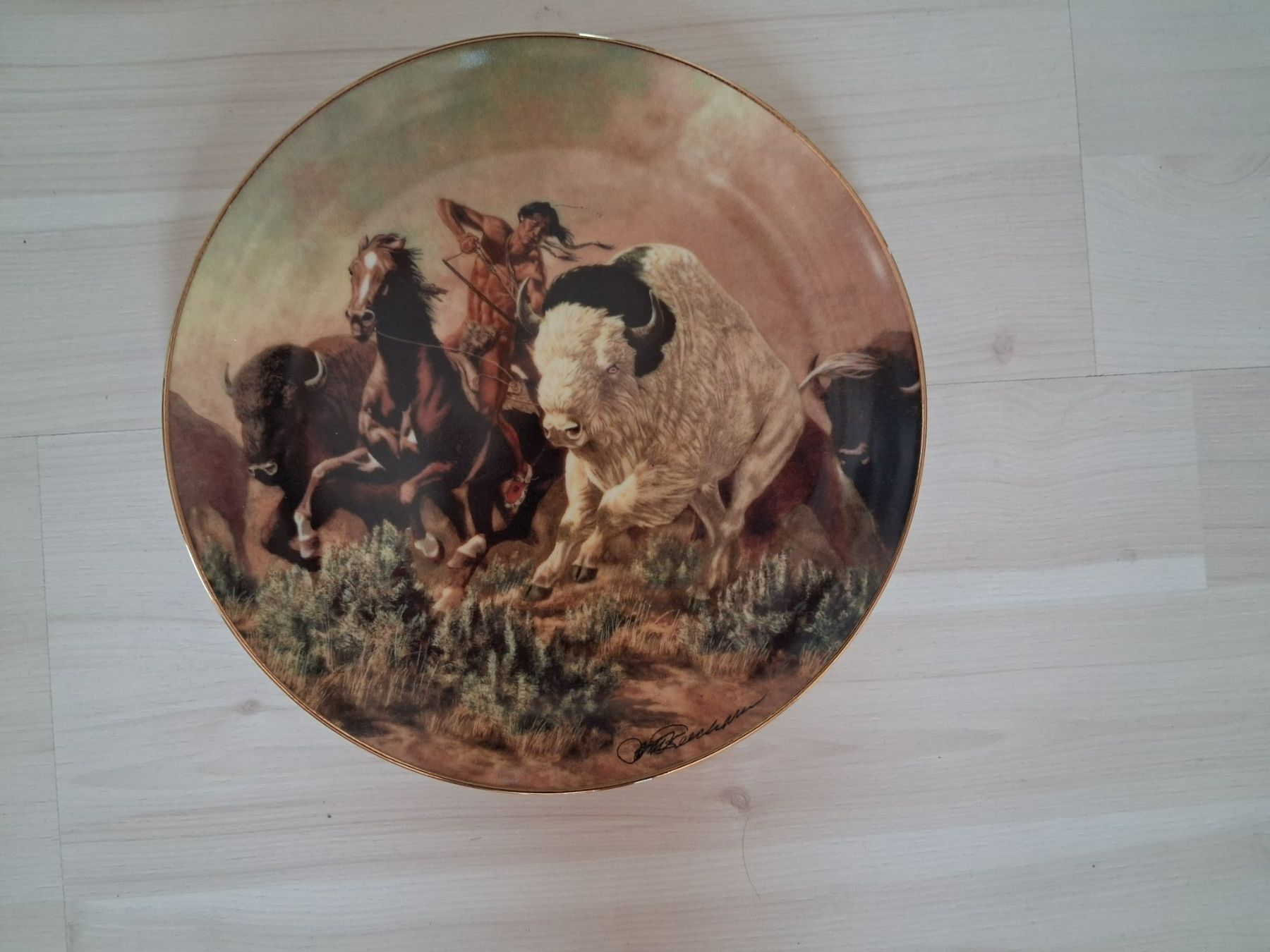 Assiettes: SAMMELTELLER INDIANER BUFFALLO HUNT – Neuf (Voir description) à langnau par Santos1411