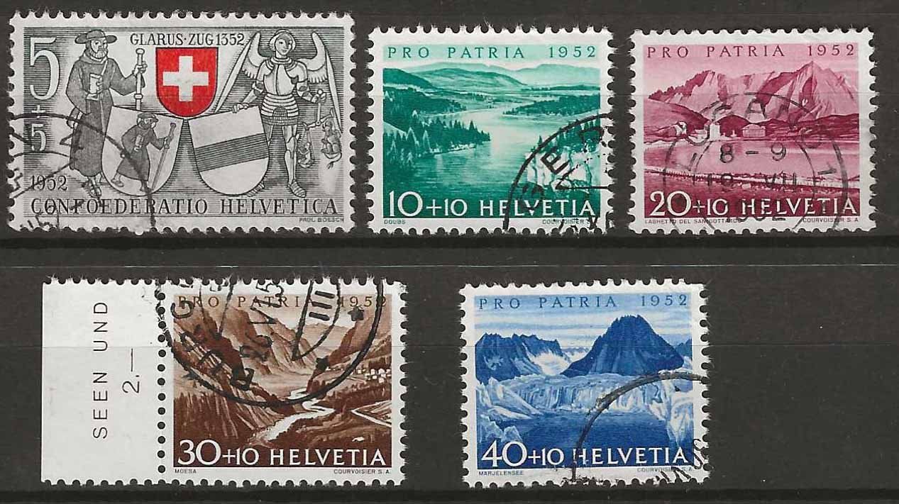 Tutti i francobolli: PP052 - Pro Patria 1952 obl. – Usato da Trélex venduto da Phil_Albert