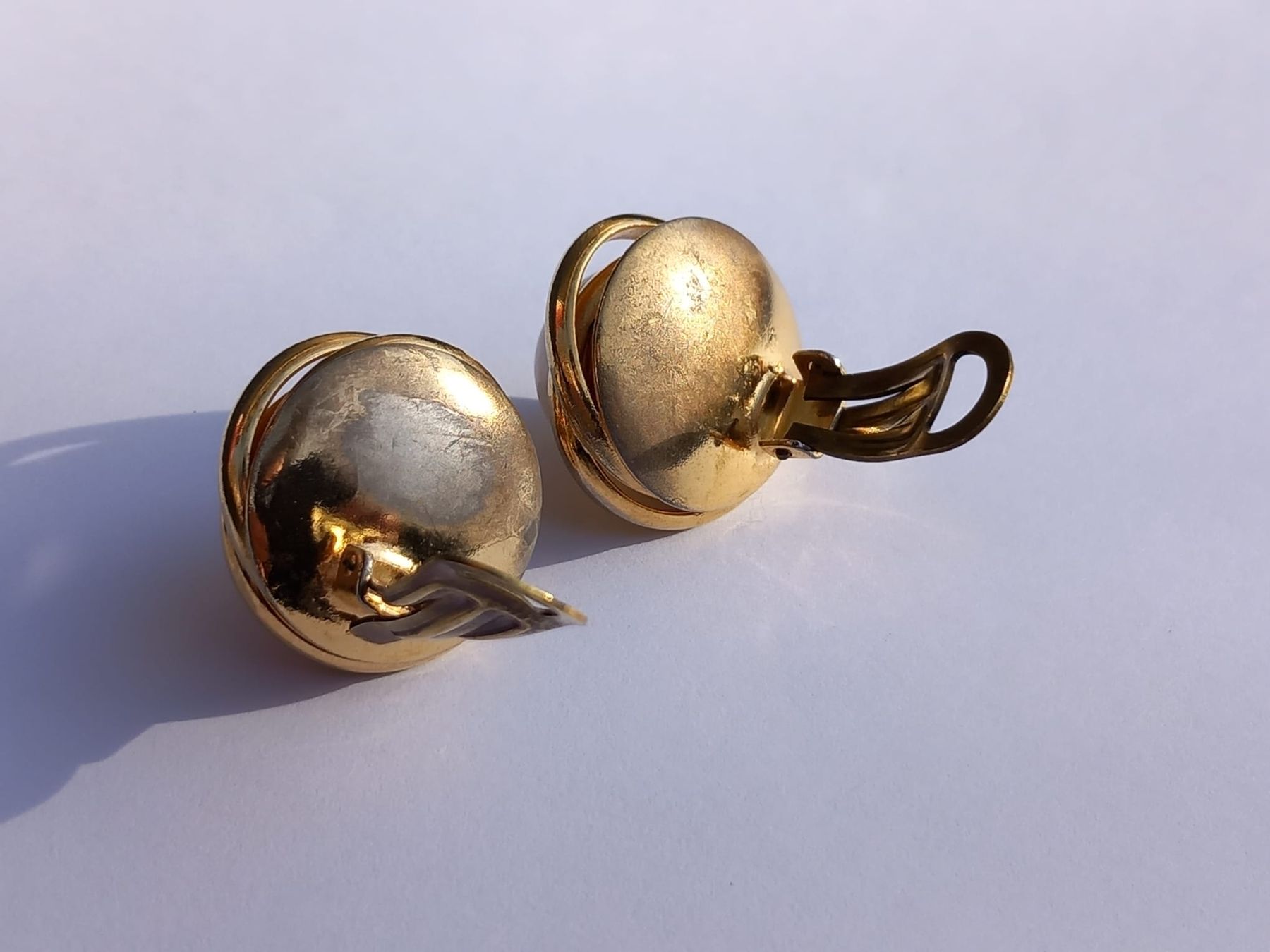 Orecchini pendenti & Orecchini a lobo: Alte Goldene Ohrclips mit Kunstperlen – Usato da Winterthur venduto da Jopf1 8