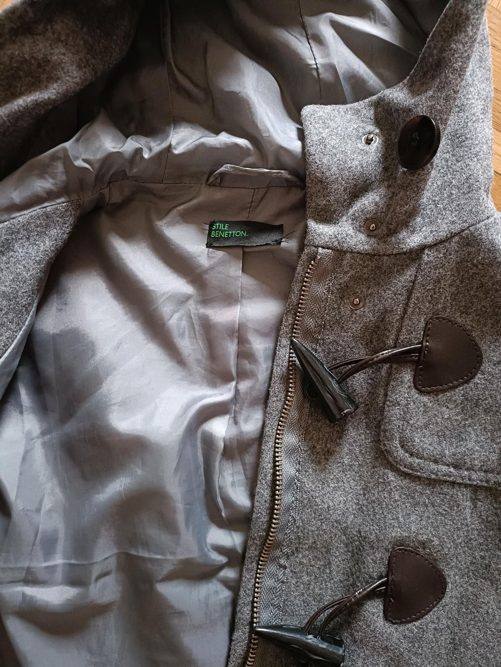 Benetton Cappotti: Mantel - Benetton, Damen, grau, M – Usato da Thalwil venduto da emma11 2