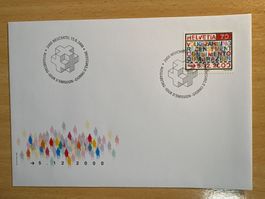 Ersttagsbrief Volkszählung 2000 Neuchatel 15.9. CHF 0.70