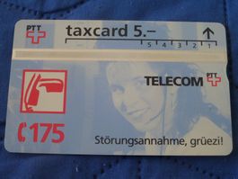 PTT Taxcard 5 Franken Störungsannahme gebraucht