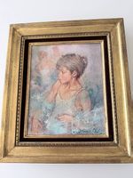 Portrait Mädchen, Oel auf Leinwand