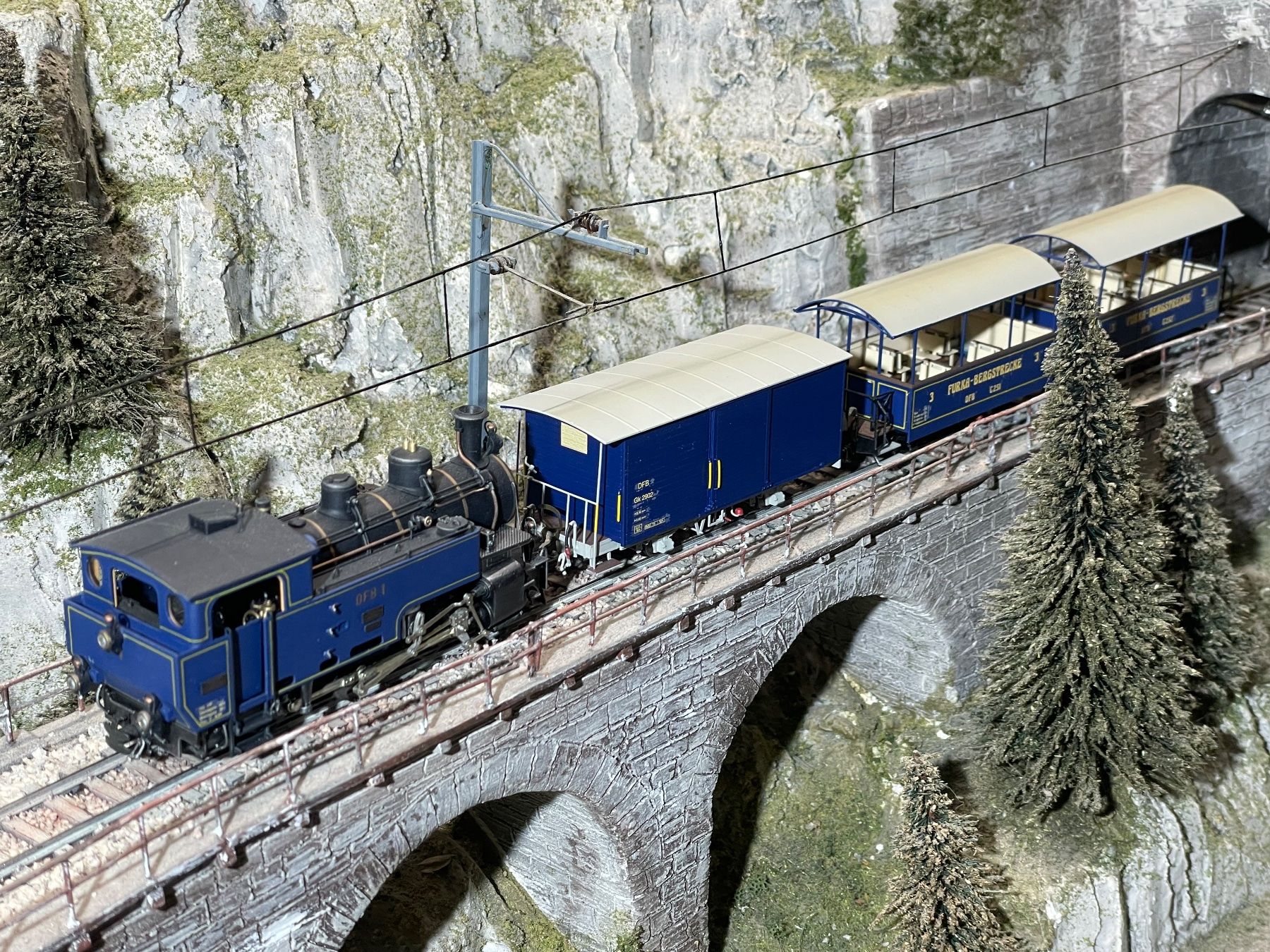 Ferro-suisse Modellini di ferrovie: Ferro Suisse, HG 3/4, DFB- Set 1 – Nuovo (secondo la descrizione) da Krummenau venduto da ferrotech 2