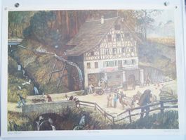 ⭐⭐Schulwandbild – „Alte Mühle“ von Reinhold Kündig⭐⭐