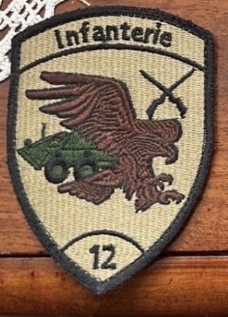 Schweizer Armee Placchette & Badge: 2- infanterie 12 – Usato da Morbio Inferiore venduto da Ecod