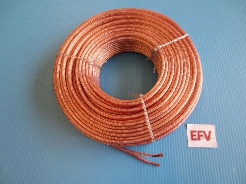Conecto Lautsprecherkabel OFC Professional 2x1,5mm² Kabel Querschnitt (99,9% OFC Vollkupfer 48x0,20mm Litze) Hifi Audio Lautsprecher Boxenkabel, 100m