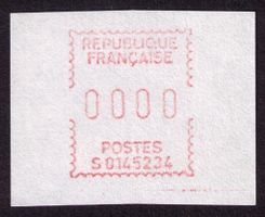 ATM Frankreich_France_Mi 7.2_Abart 0000-WERT ** !