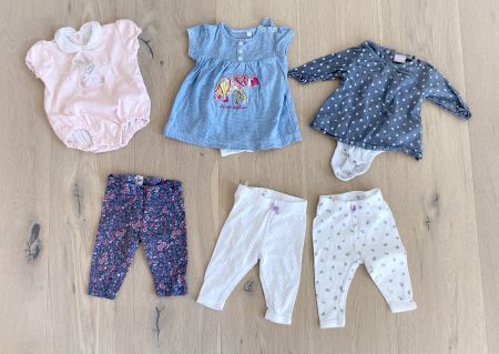 Herziges Sommer-Kleiderpaket Mädchen, Gr. 50/56