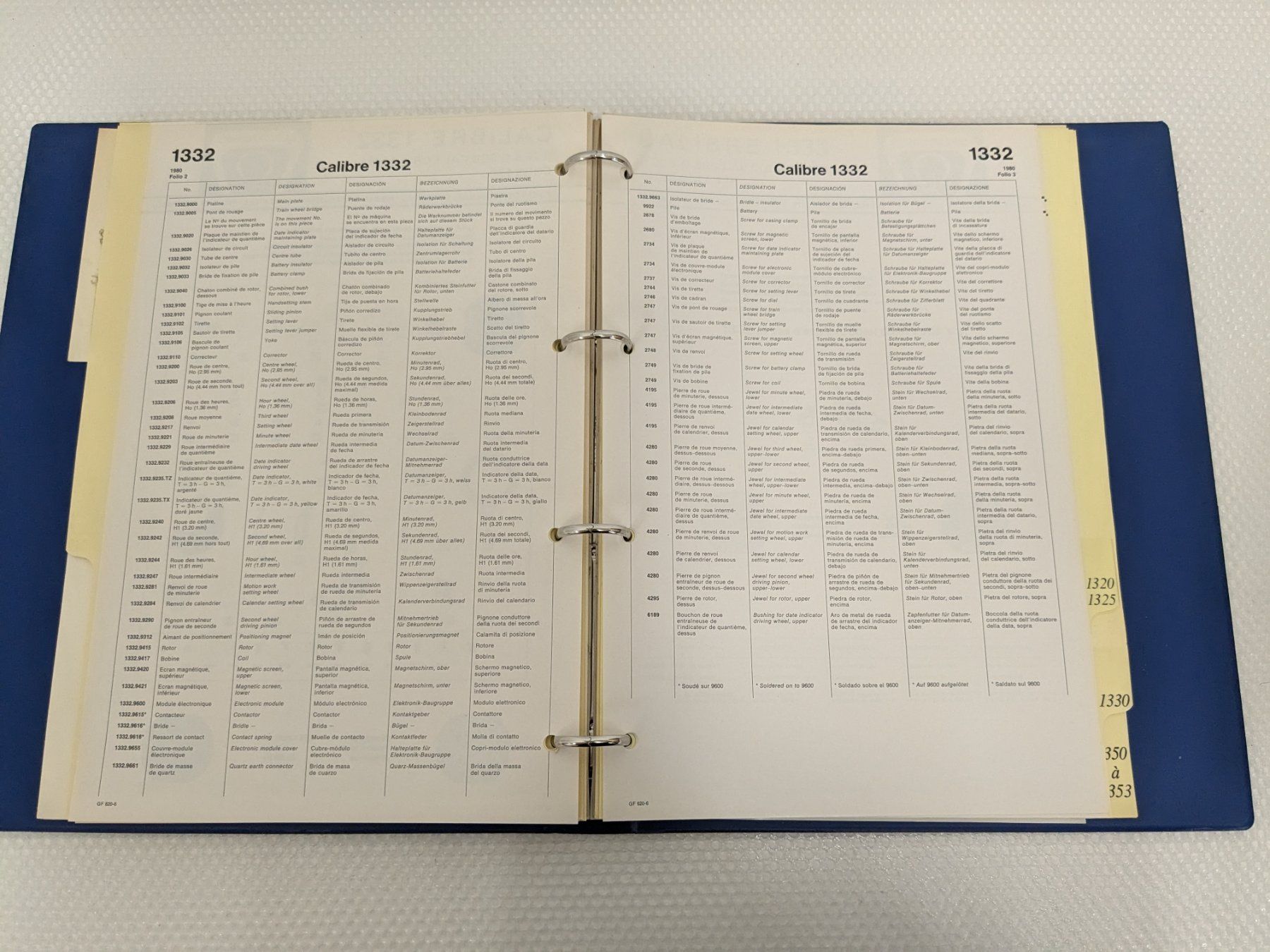 Bücher: Omega Ersatzteilkatalog GF 620-6 – Gebraucht aus Weinfelden von blaukreuz_brocki_TG 9