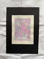 Aquarell Malerei, Unikat, Figuren, Abstrakt, Kunstwerk gerah