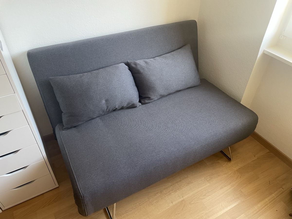 Divani: Kleines Bettsofa Dunkelgrau – Usato da Binningen venduto da ltr_tm55