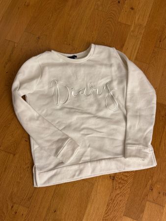 Weisser AMISU Sweater "Diary" Gr. S