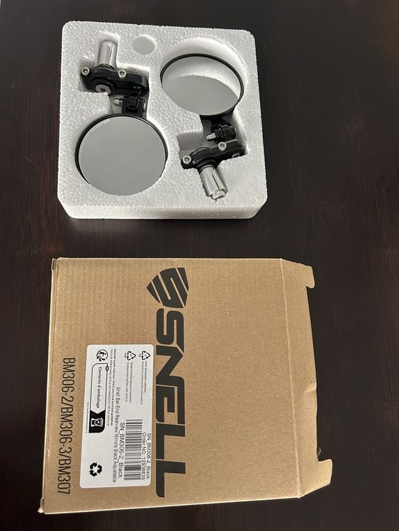 Motorrad Rückspiegel Set - 2 Runde Lenkerendenspiegel Für 7/8" Lenker