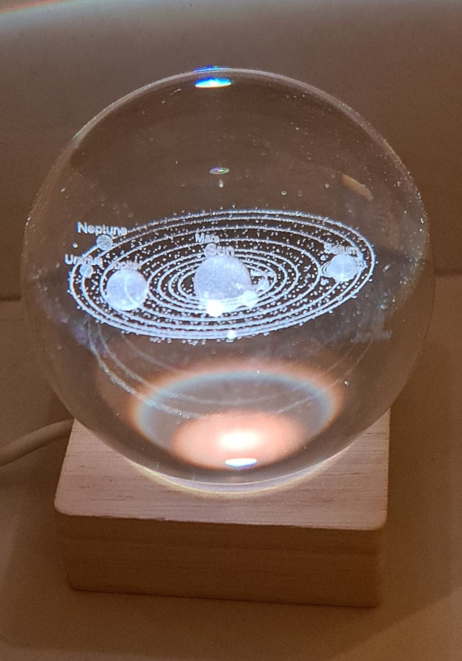 Lampen: 3D Solar System Gravierte Kristallkugel 60mm – Neu (gemäss Beschreibung) aus Uerkheim von Kaufoption 5
