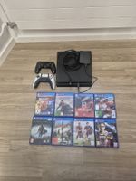 PS4  mit Spielen und zwei Controllern und extra Speicher