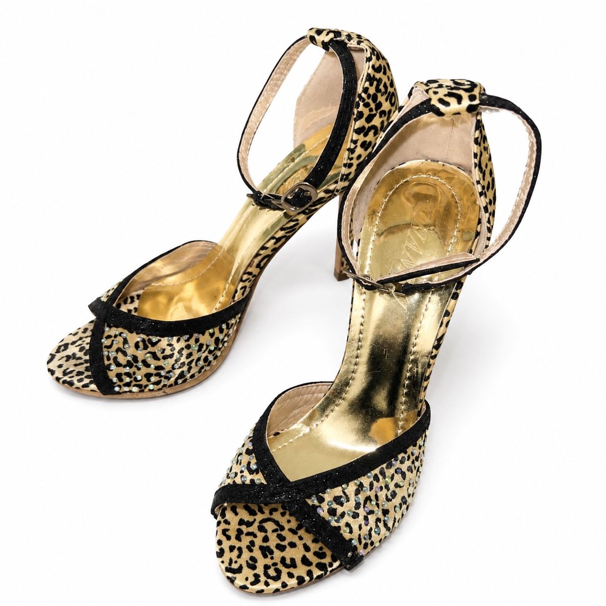 Scarpe da donna: Leoparden High Heels mit Strass Grösse 35 – Usato da Aarberg venduto da LovelyThings_