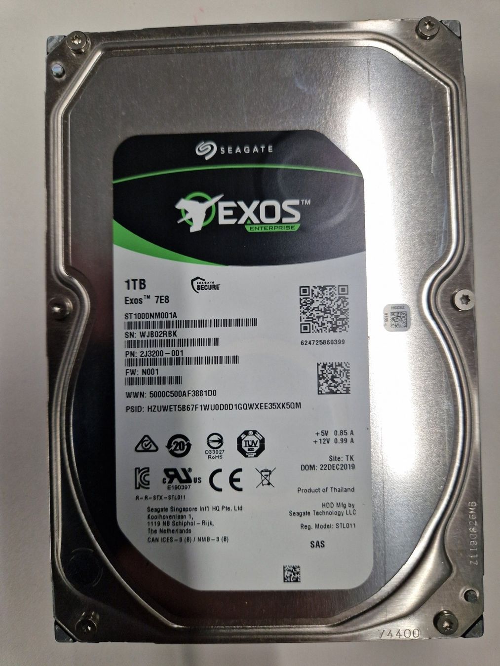 Seagate Dischi rigidi: SEAGTE EXOS 1TB SAS HDD 1/5 – Usato da Aadorf venduto da Sundg
