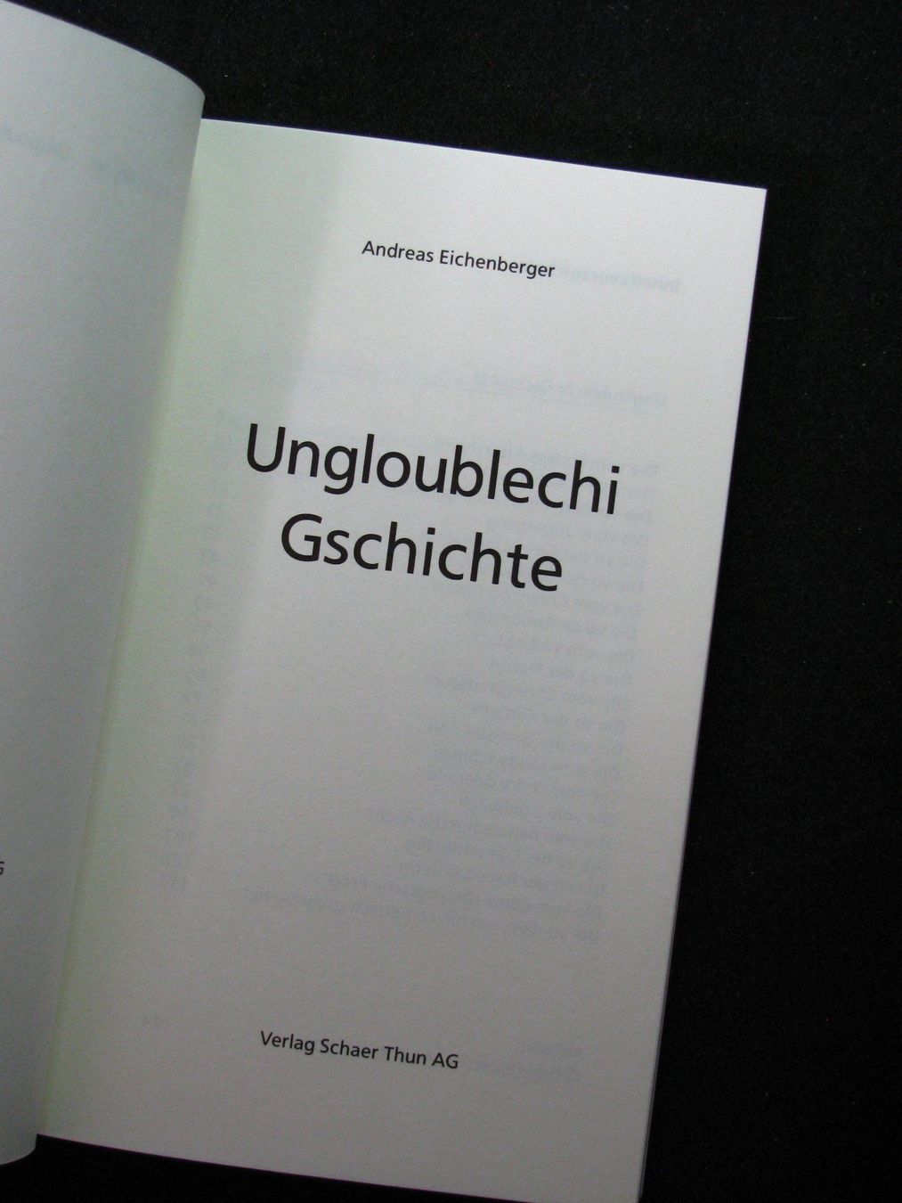 Libri: A. Eichenberger Ungloubleche Gschichte – Usato da Reitnau venduto da Zaomir 2